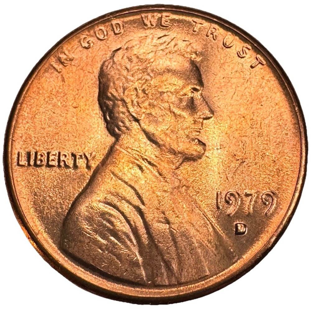1979‑D Lincoln Memorial‎ Penny – BU Red Gem Uncirculated